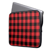 Red Flannel Buffalo Karo Pattern Laptopschutzhülle (Vorderseite Links)