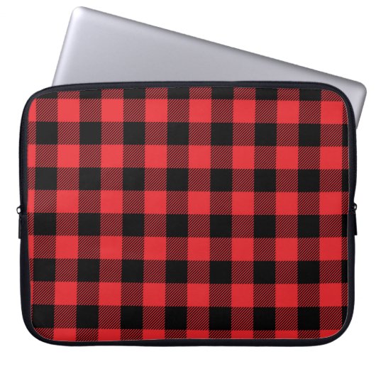 Red Flannel Buffalo Karo Pattern Laptopschutzhülle (Vorderseite)