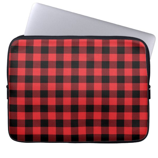 Red Flannel Buffalo Karo Pattern Laptopschutzhülle (Vorderseite)