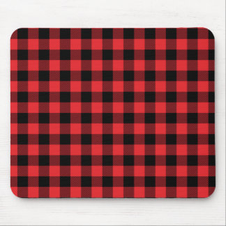 Red Flannel Buffalo Karo Pattern Mousepad