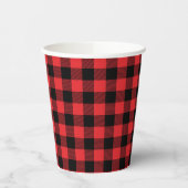 Red Flannel Buffalo Karo Pattern Pappbecher (Links)