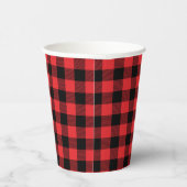 Red Flannel Buffalo Karo Pattern Pappbecher (Rechts)