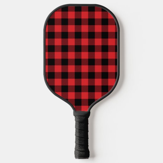 Red Flannel Buffalo Karo Pattern Pickleball Schläger (Vorderseite)
