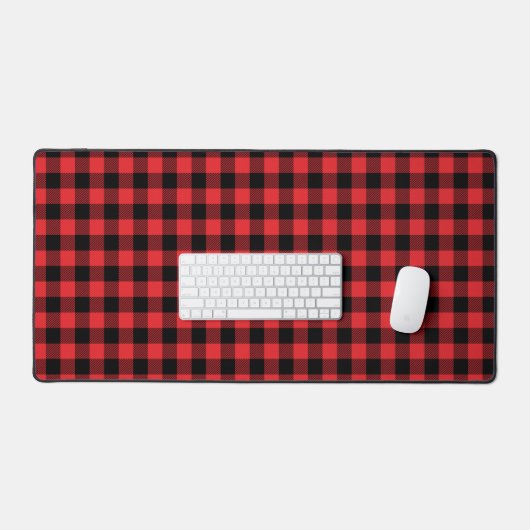 Red Flannel Buffalo Karo Pattern Schreibtischunterlage (Tastatur & Maus)