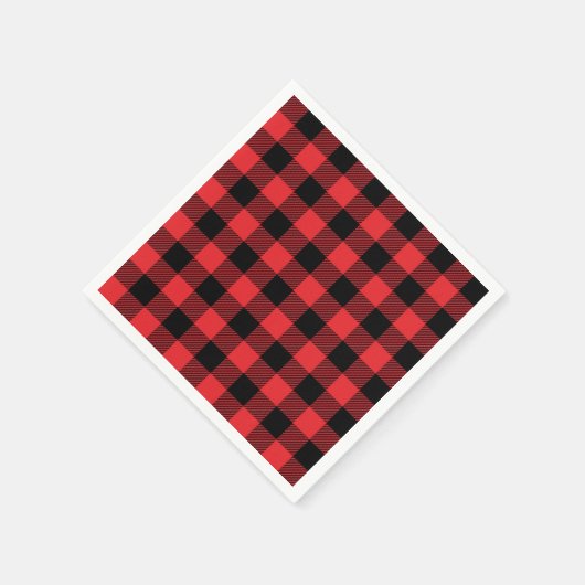 Red Flannel Buffalo Karo Pattern Serviette (Ecke)