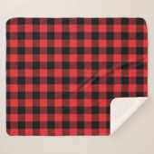 Red Flannel Buffalo Karo Pattern Sherpadecke (Vorderseite (Horizontal))