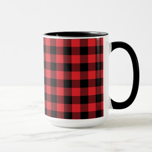 Red Flannel Buffalo Karo Pattern Tasse (Rechts)
