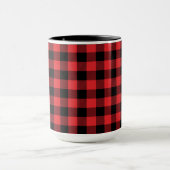 Red Flannel Buffalo Karo Pattern Tasse (Zentrum)