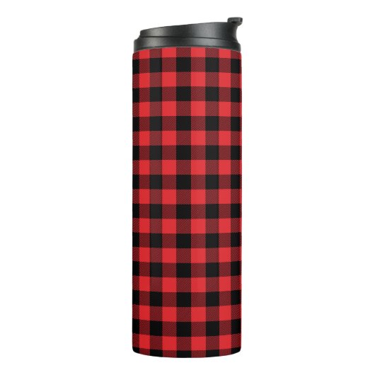 Red Flannel Buffalo Karo Pattern Thermosbecher (Nach links gedreht)