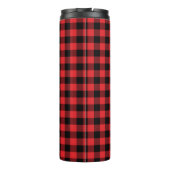 Red Flannel Buffalo Karo Pattern Thermosbecher (Rückseite)