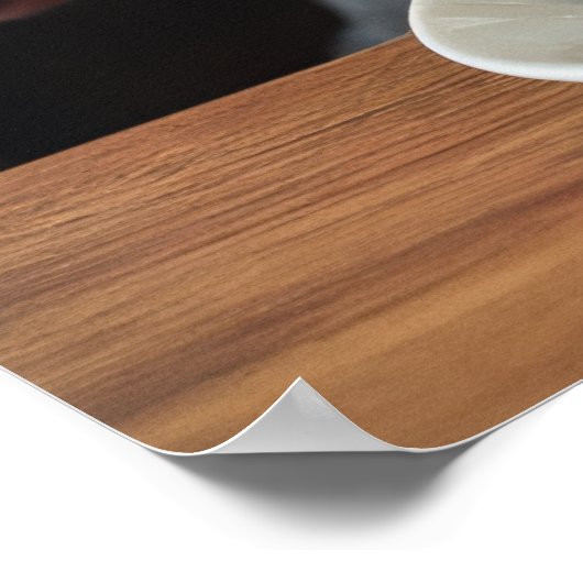 Red Flannel Frenchie: Brew und Buzz Poster (Ecke)