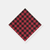 Red Flannel Rustic Paper Napkins Serviette (Ecke)