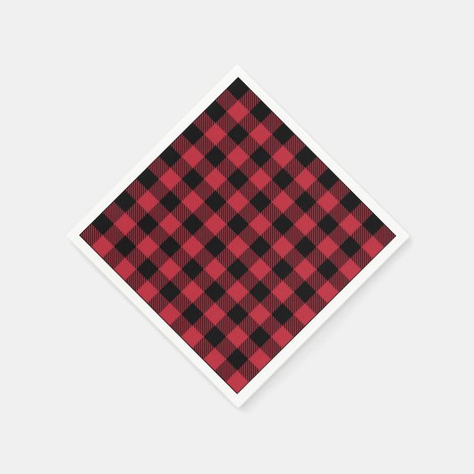 Red Flannel Rustic Paper Napkins Serviette (Ecke)