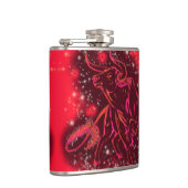 Red Flask mit Bull in Starry Nigh Flachmann (Rechts)