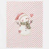 Red Fleece Blanket w/Snowman (Vorderseite)