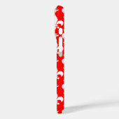 Red Fleur-de-lis-Muster Case-Mate iPhone Hülle (Rückseite / Links)