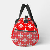 Red Fleur-de-lis-Muster Duffle Bag (Rechts)