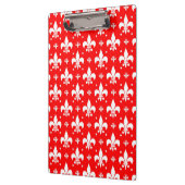 Red Fleur-de-lis-Muster Klemmbrett (Links)