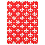 Red Fleur-de-lis-Muster Klemmbrett (Rückseite)