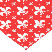 Red Fleur-de-lis-Muster Kurzer Tischläufer (Ecke)