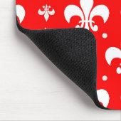 Red Fleur-de-lis-Muster Mousepad (Ecke)