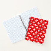 Red Fleur-de-lis-Muster Notizblock (Innenseite)