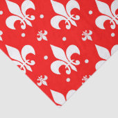 Red Fleur-de-lis-Muster Seidenpapier (Detail)