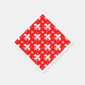 Red Fleur-de-lis-Muster Serviette (Ecke)