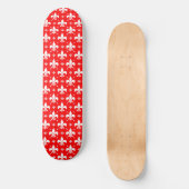 Red Fleur-de-lis-Muster Skateboard (Vorderseite)