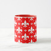 Red Fleur-de-lis-Muster Tasse (Zentrum)