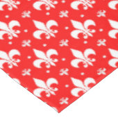 Red Fleur-de-lis-Muster Tischdecke (Schrägansicht)