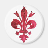 RED FLEUR DE LISE MAGNET (Vorne)