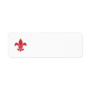 Red Fleur de Lys Blank
