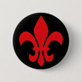 Red Fleur de Lys Button (Vorderseite)