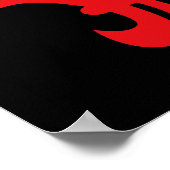 Red Fleur de Lys Poster (Ecke)