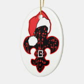 Red Fleur de Sankt Keramik Ornament (Links)