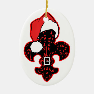 Red Fleur de Sankt Keramik Ornament