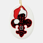 Red Fleur de Sankt Keramik Ornament (Hinten)