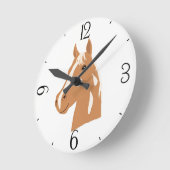 Red Flight the Happy Horse Runde Wanduhr (Winkel)