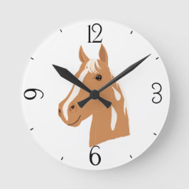 Red Flight the Happy Horse Runde Wanduhr