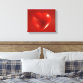 Red Floating Heart Wrapped Canvas Leinwanddruck (Insitu (Schlafzimmer))
