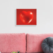 Red Floating Heart Wrapped Canvas Leinwanddruck (Insitu (Wohnzimmer))
