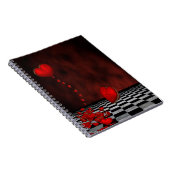 Red Floating Hearts Notebook Notizblock (Rechte Seite)
