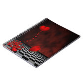 Red Floating Hearts Notebook Notizblock (Linke Seite)