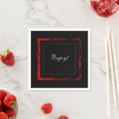 Red Floral Accent Modern Serviette (Beispiel)