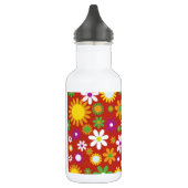 Red Floral Art Edelstahlflasche (Links)