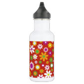 Red Floral Art Edelstahlflasche (Rechts)