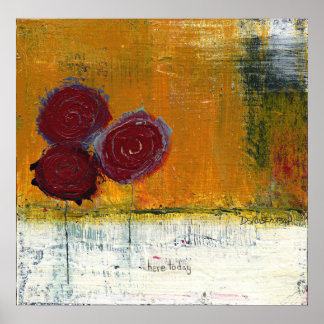 Red Floral Bouquet Art Print von Dan Robertson Poster