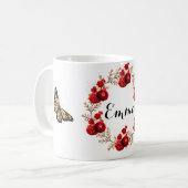 Red Floral bouquet in the blooming garden Kaffeetasse (Vorderseite Links)