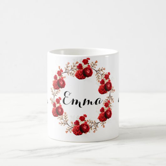Red Floral bouquet in the blooming garden Kaffeetasse (Mittel)
